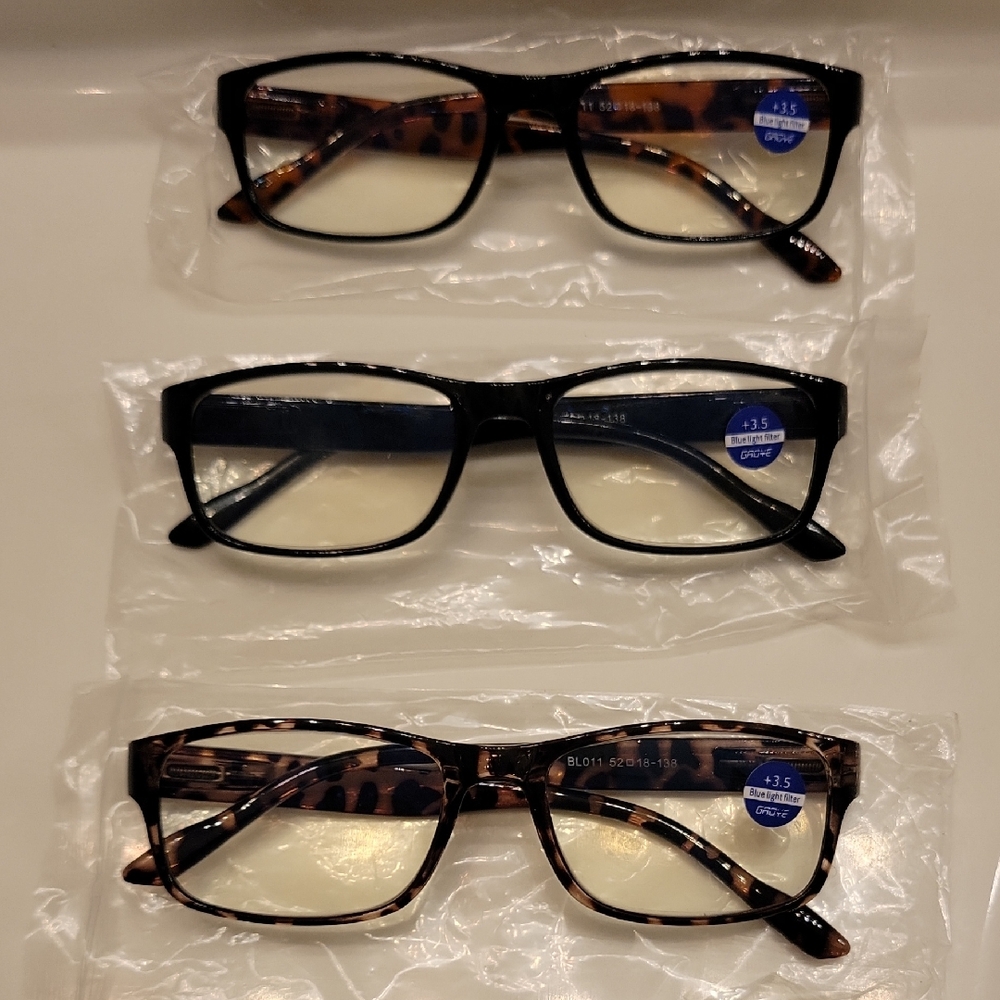 Gaoye Set Of 3 Blue Light Filter Glasses